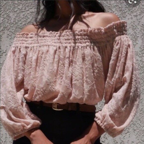 Anthropologie Lace Off Shoulder Top Excellent Preloved Condition Small - Picture 1 of 8